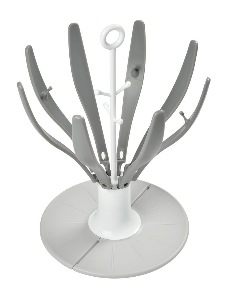 Flower Foldable Draining Rack - Grey