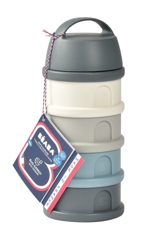 Formula Milk Container - 4 Compartments - Mineral grey blue