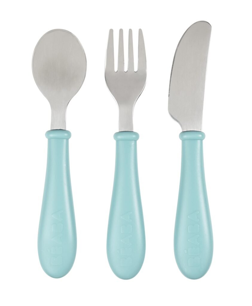 Stainless Steel Training Cutlery - Airy Green