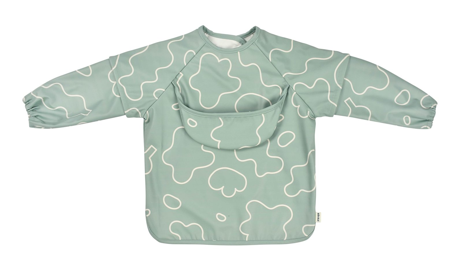 Beaba 2in1 Bib With Removable Sleeves – Sage Green