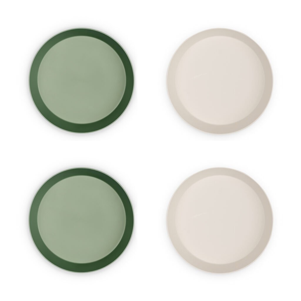 2022 PLA Plate Set of 4 Green/Cream