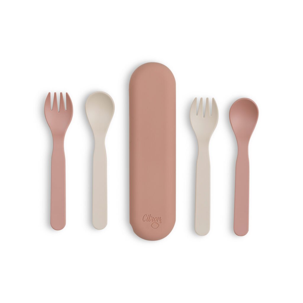 2022 PLA Cutlery Set of 2 and Case Pink/Cream
