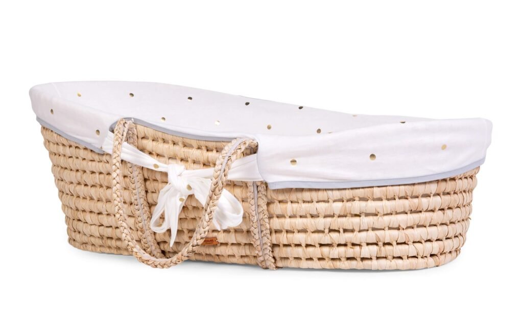 Childhome Bundle Moses Basket + Mattress + Cover Gold Dots