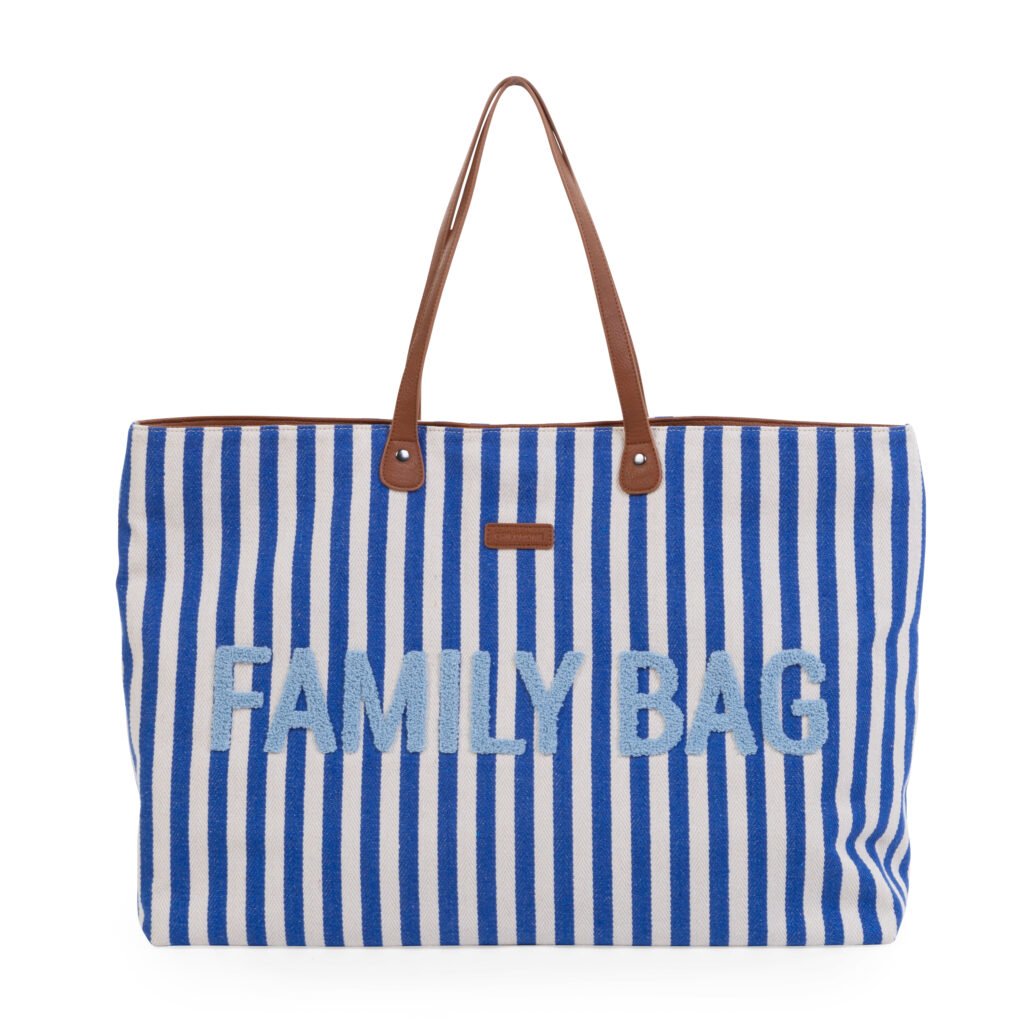 Childhome Family Bag - Stripes Electric Blue/Light Blue