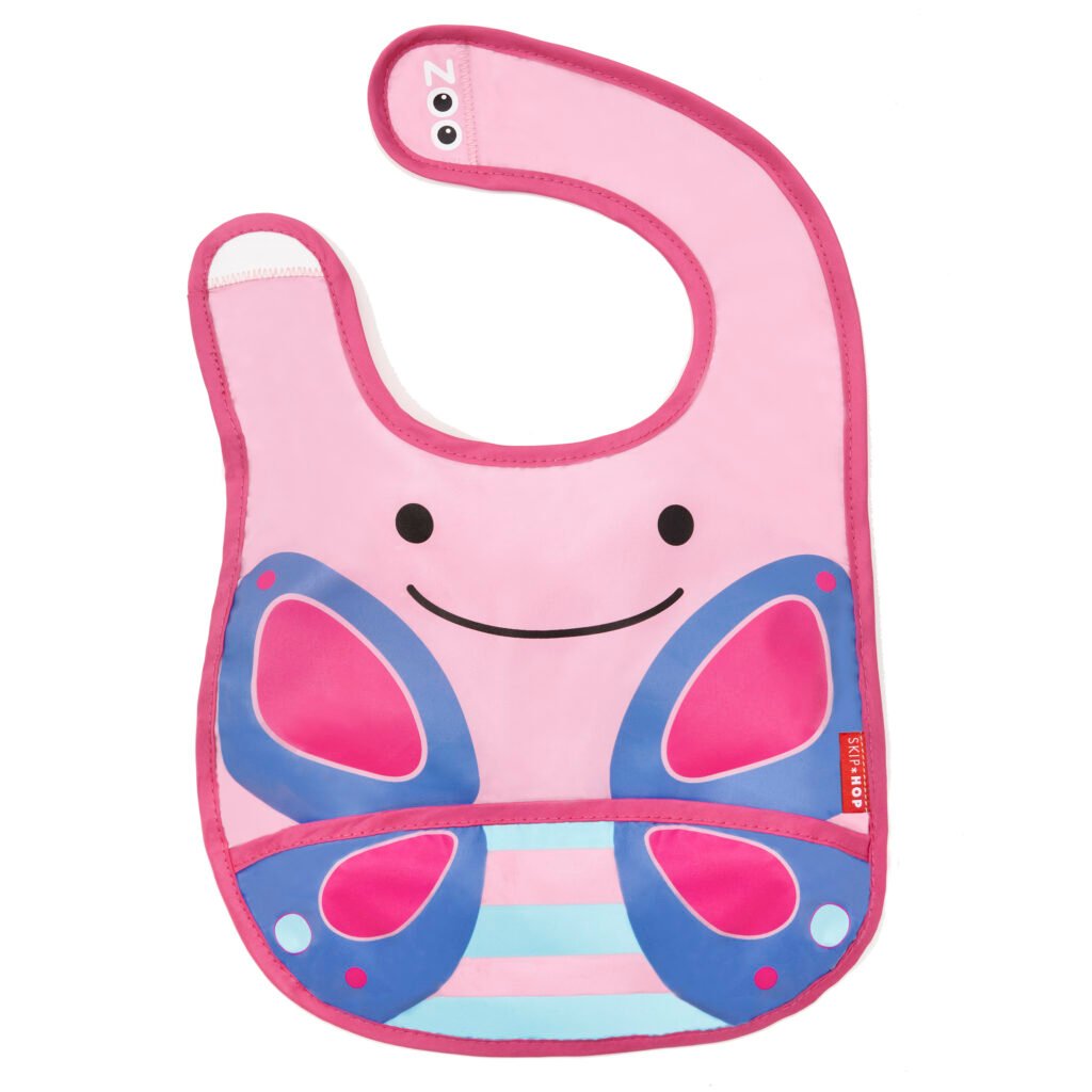 Skip Hop Zoo Fold Go Silicone Bib Butterfly