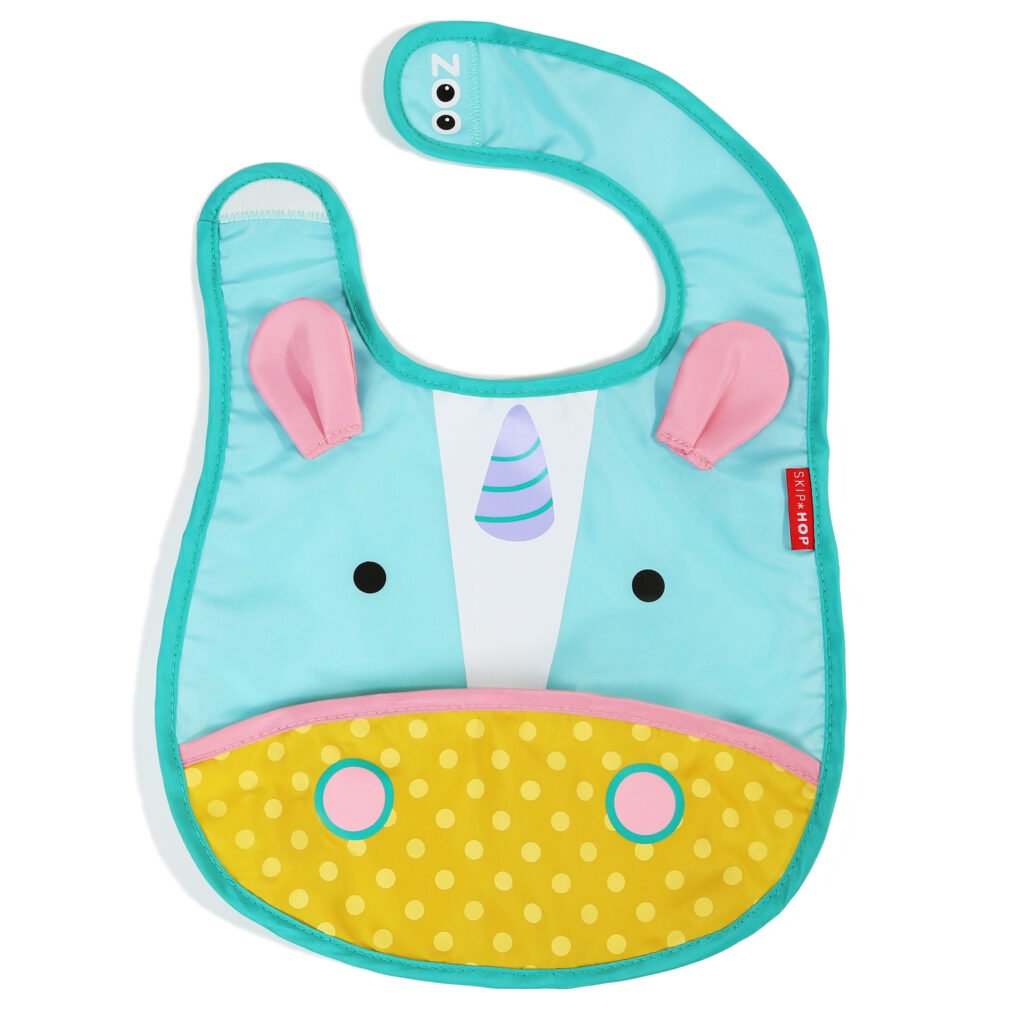 Skip Hop Zoo Fold Go Silicone Bib Unicorn
