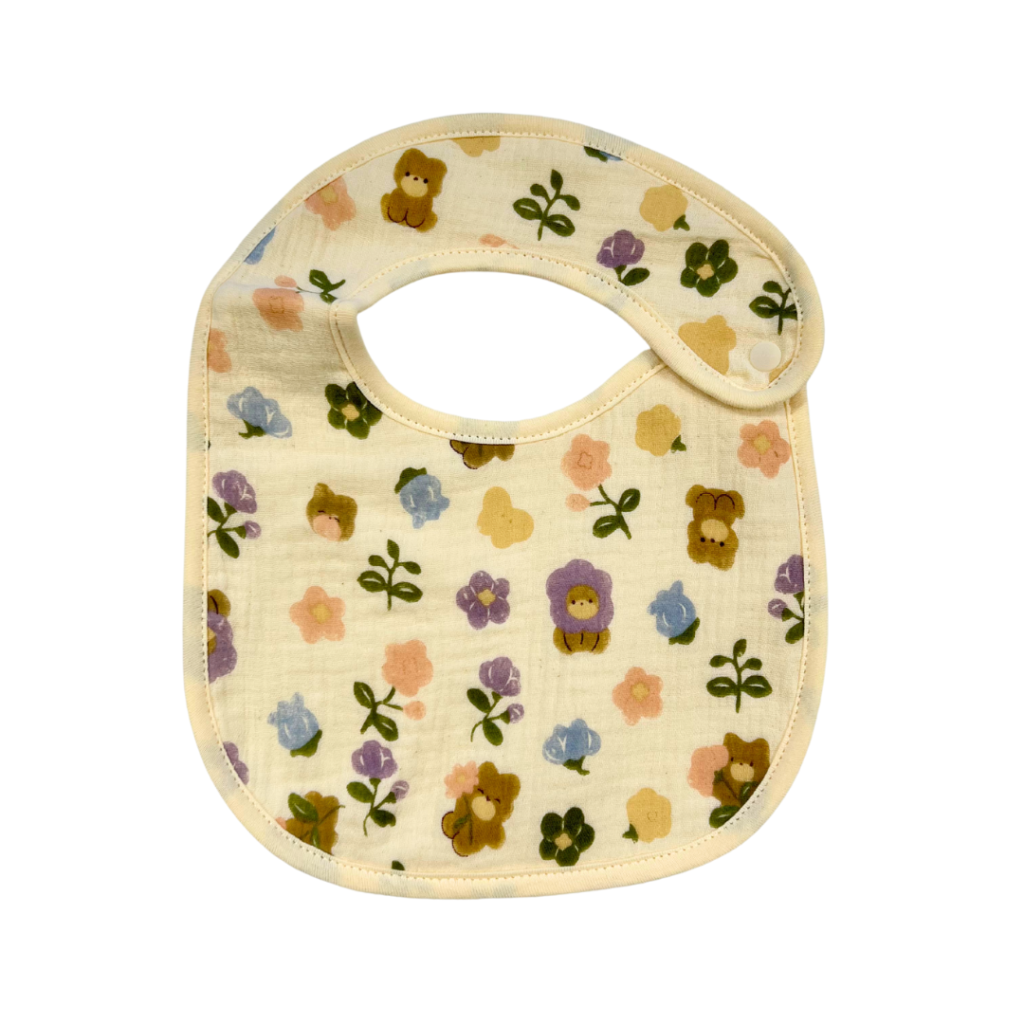 AllBaby Muslin bib Multi color Flowers
