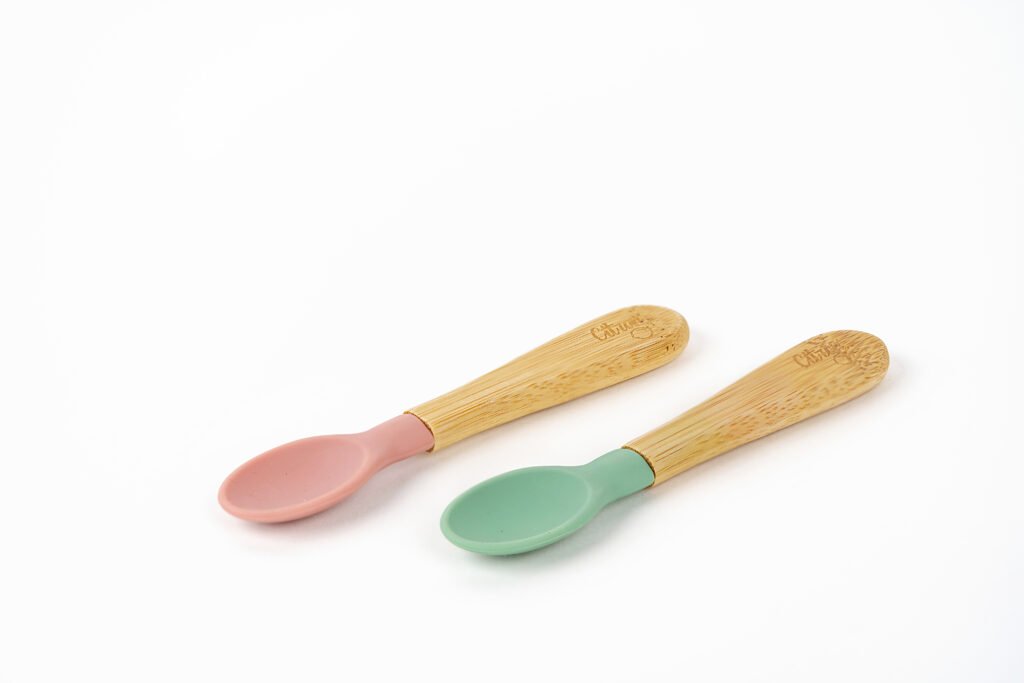 Organic Bamboo Spoons Set of 2 Green/