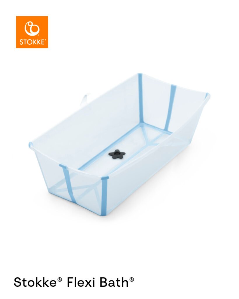 Stokke Flexi Bath X Large Ocean Blue + Flexi Bath Newborn Support White