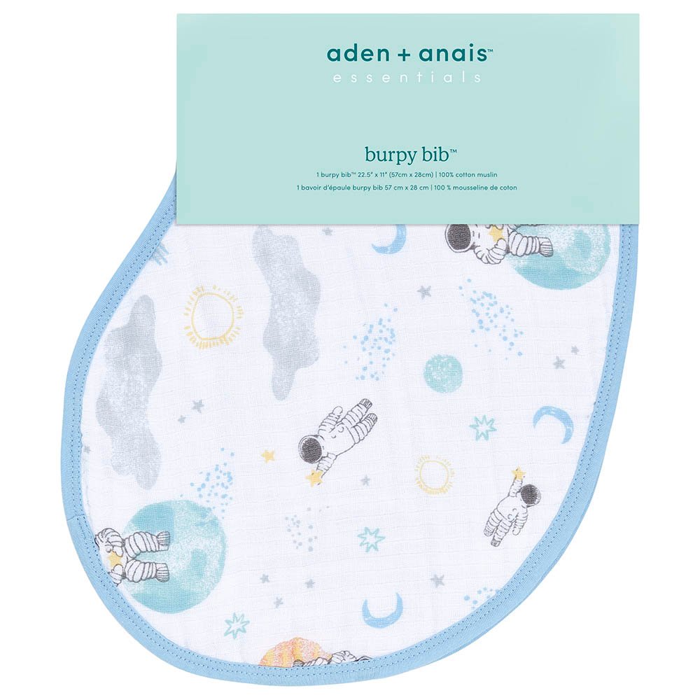 Aden + Anais – Essentials Muslin Baby Burpy Bib – Space Explorers