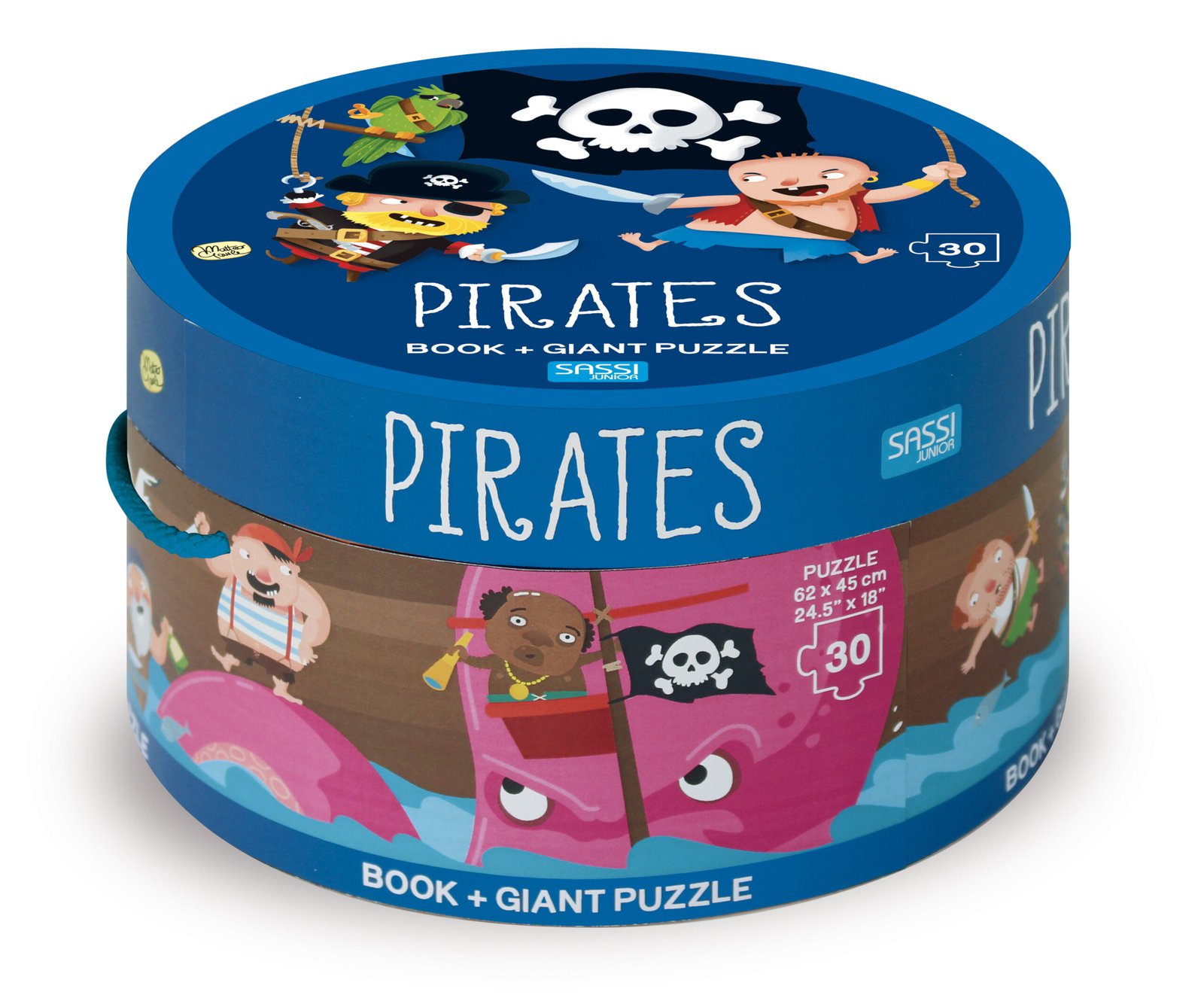 Book And Giant Puzzle Round Box Pirates