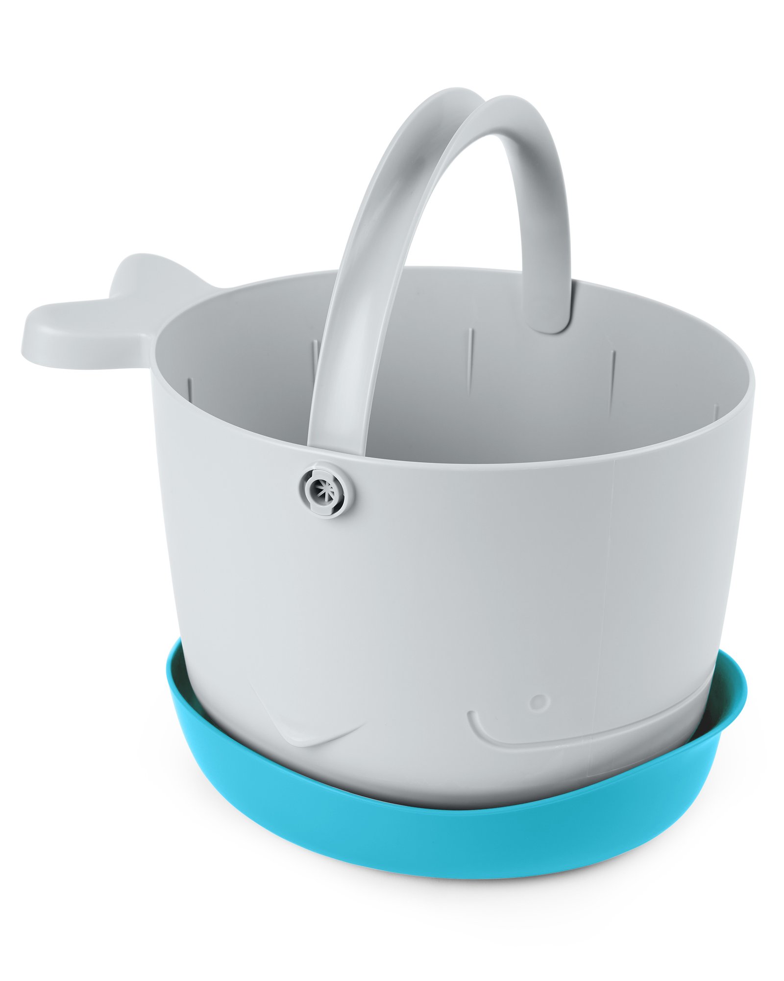 Moby Stowaway Bath Toy Bucket White Blue