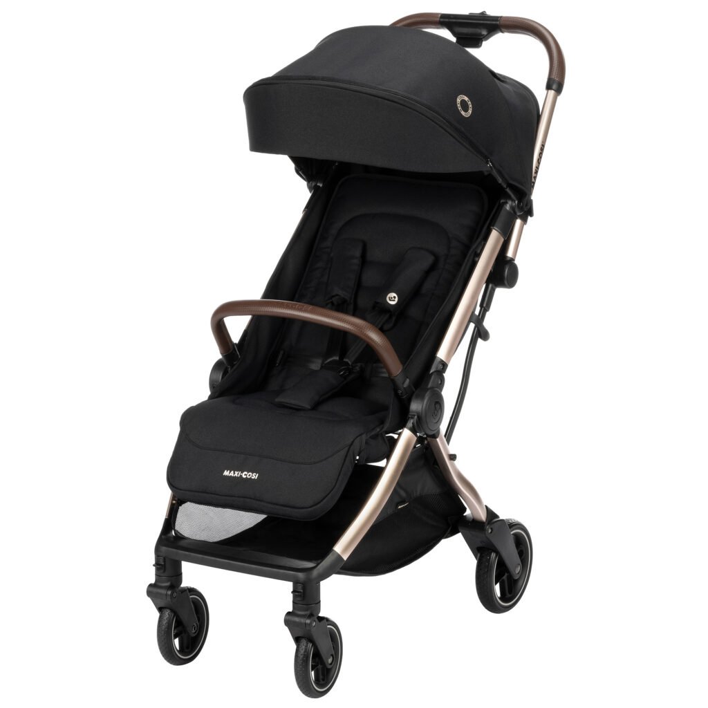 MAXI-COSI EVA 3 COMPACT FOLD STROLLER ESSENTIAL BLACK CHAMPAGNE