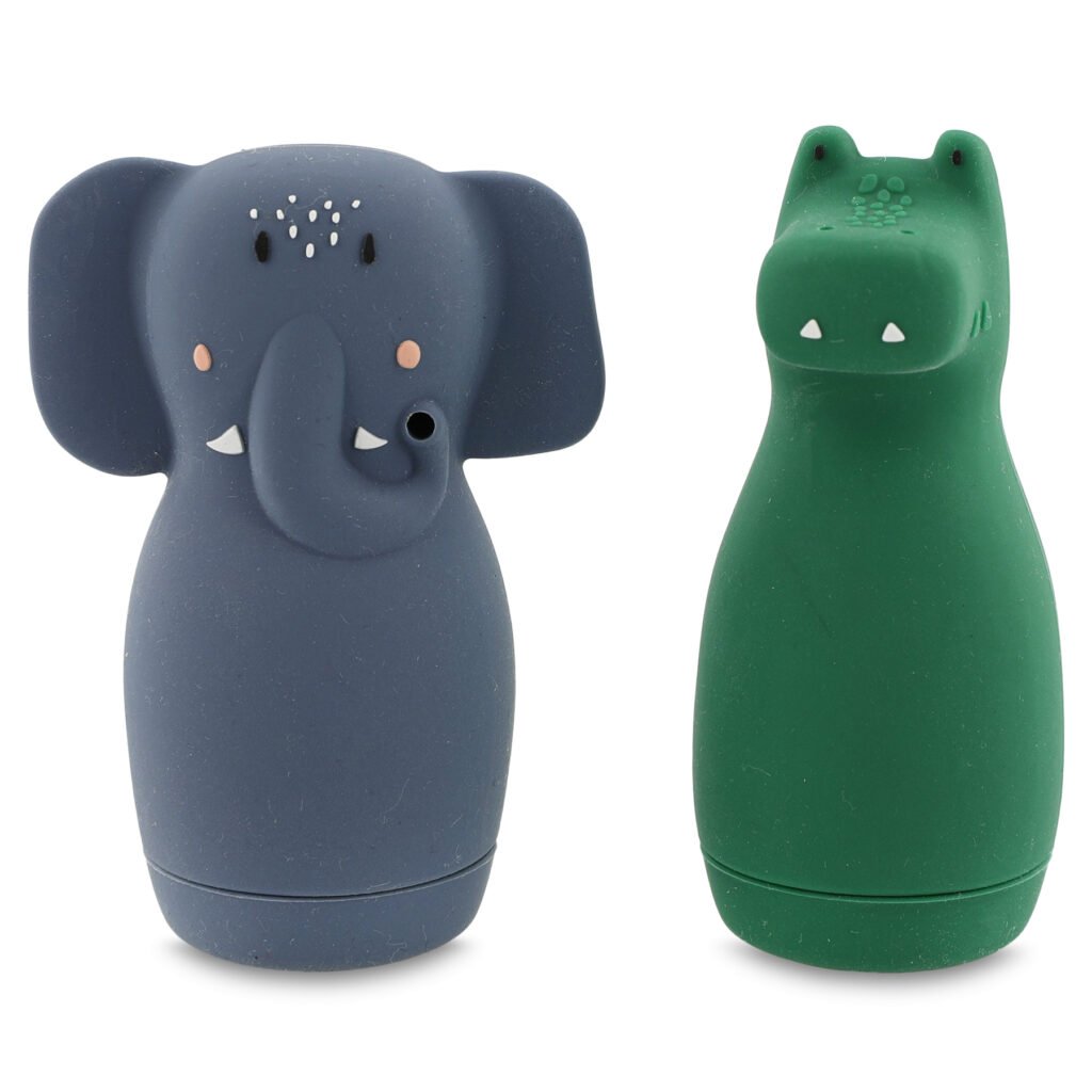 BATH TOY SQUEEZY ANIMALS - MRS. ELEPHANT & MR. CROCODILE
