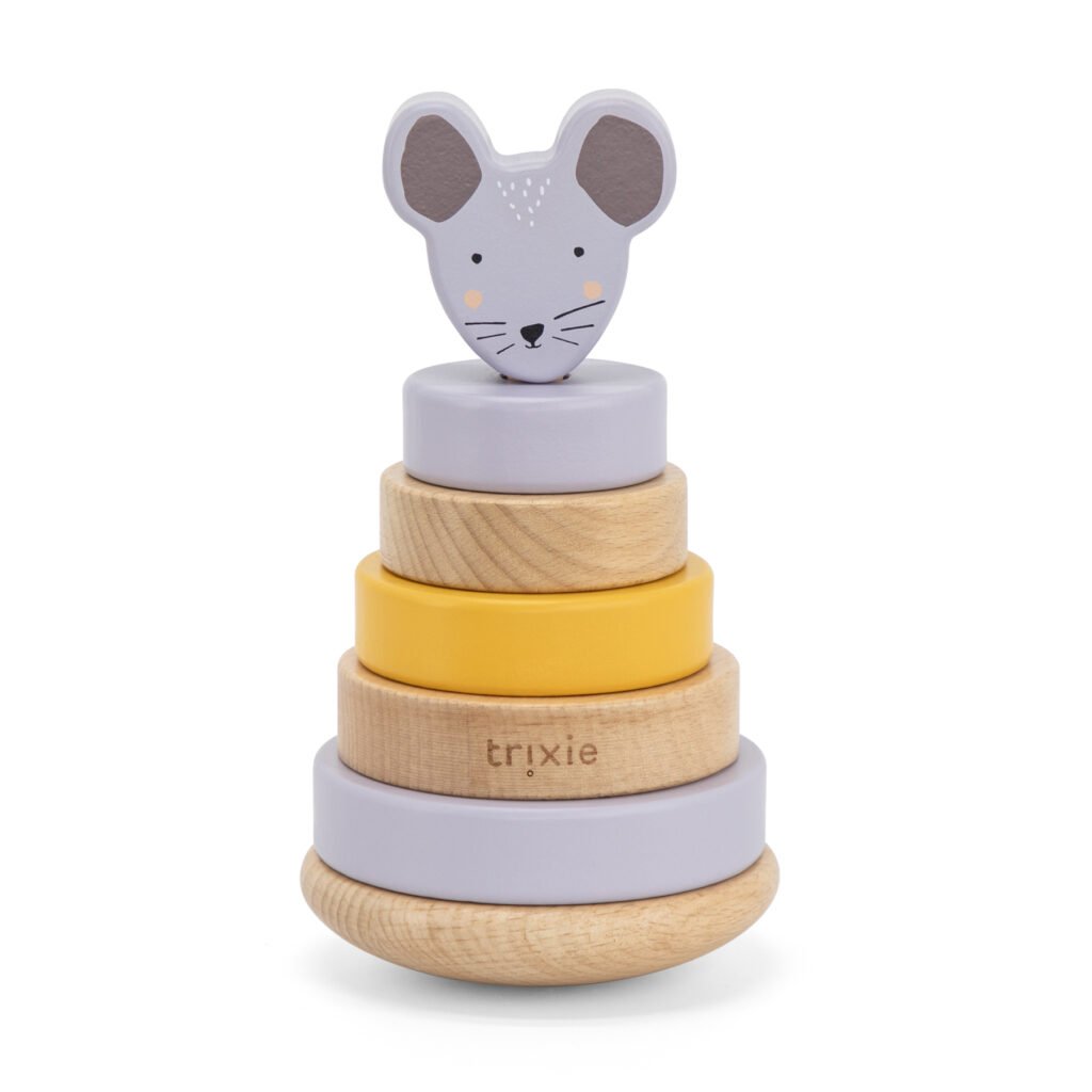 Wooden stacking toy - Mrs. Mouse