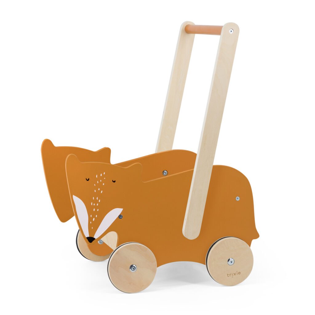 Wooden push along cart - Mr. Fox (NOT a walker)