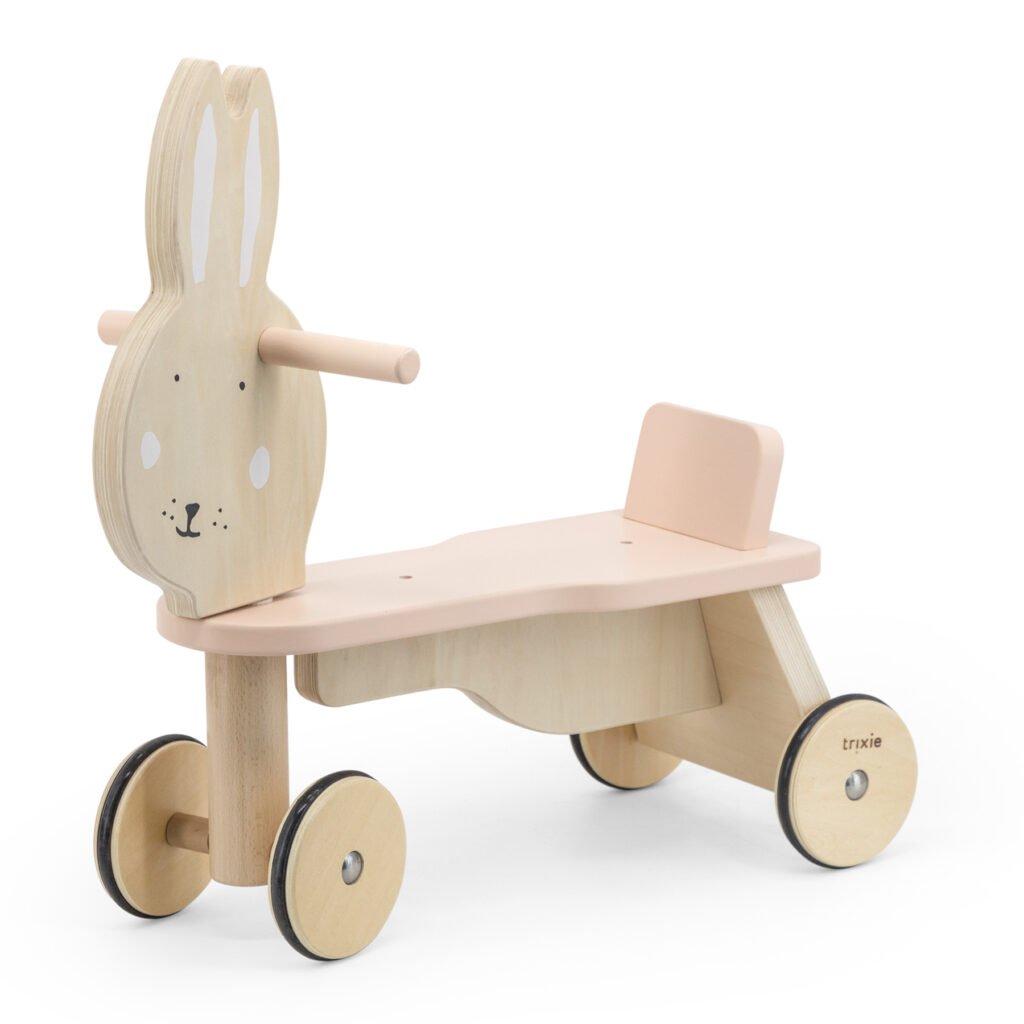 Wooden bicycle 4 wheels - Mrs. Rabbit