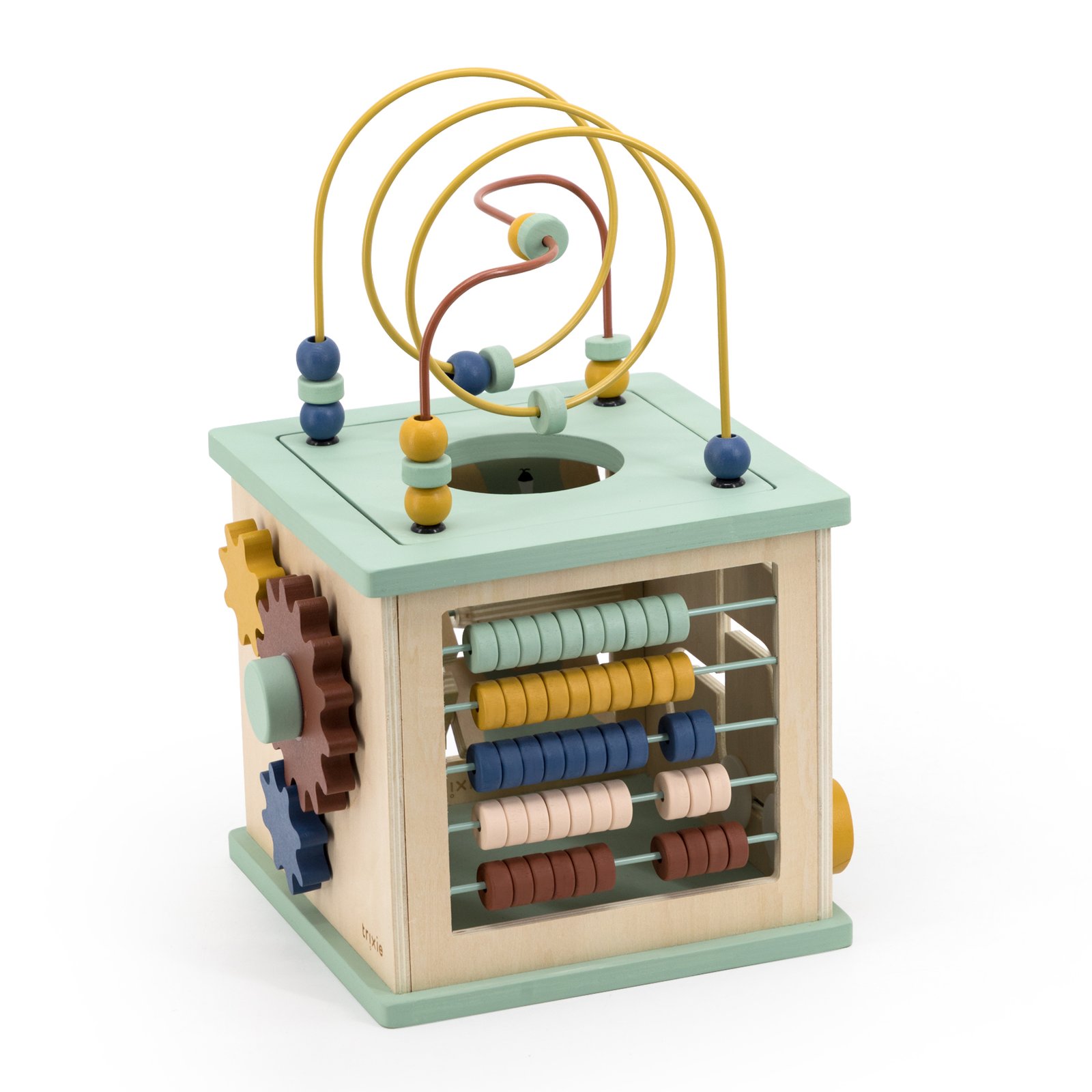 Wooden 5-in-1 activity cube