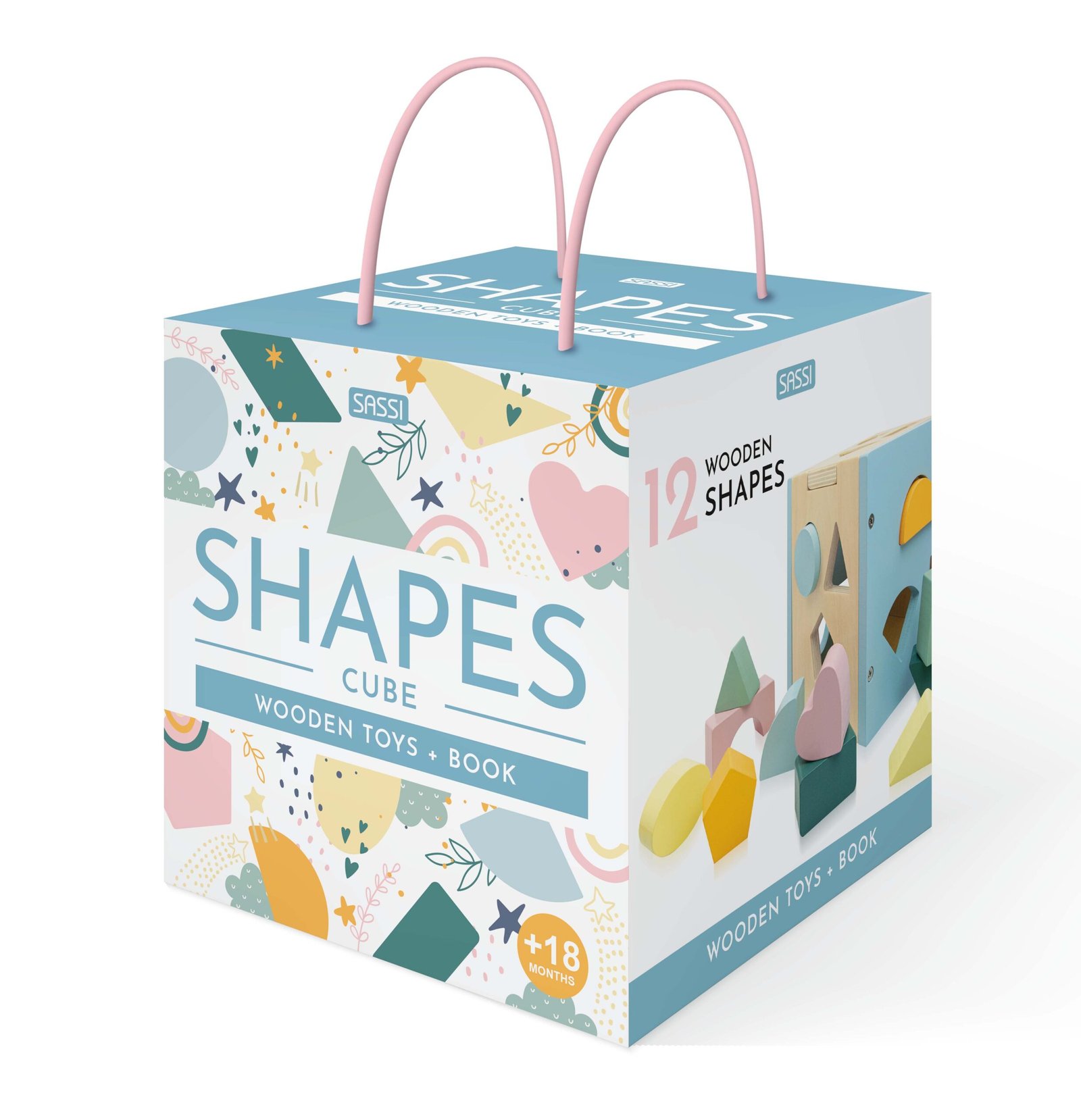 Book And Wooden Toys Shapes Cube