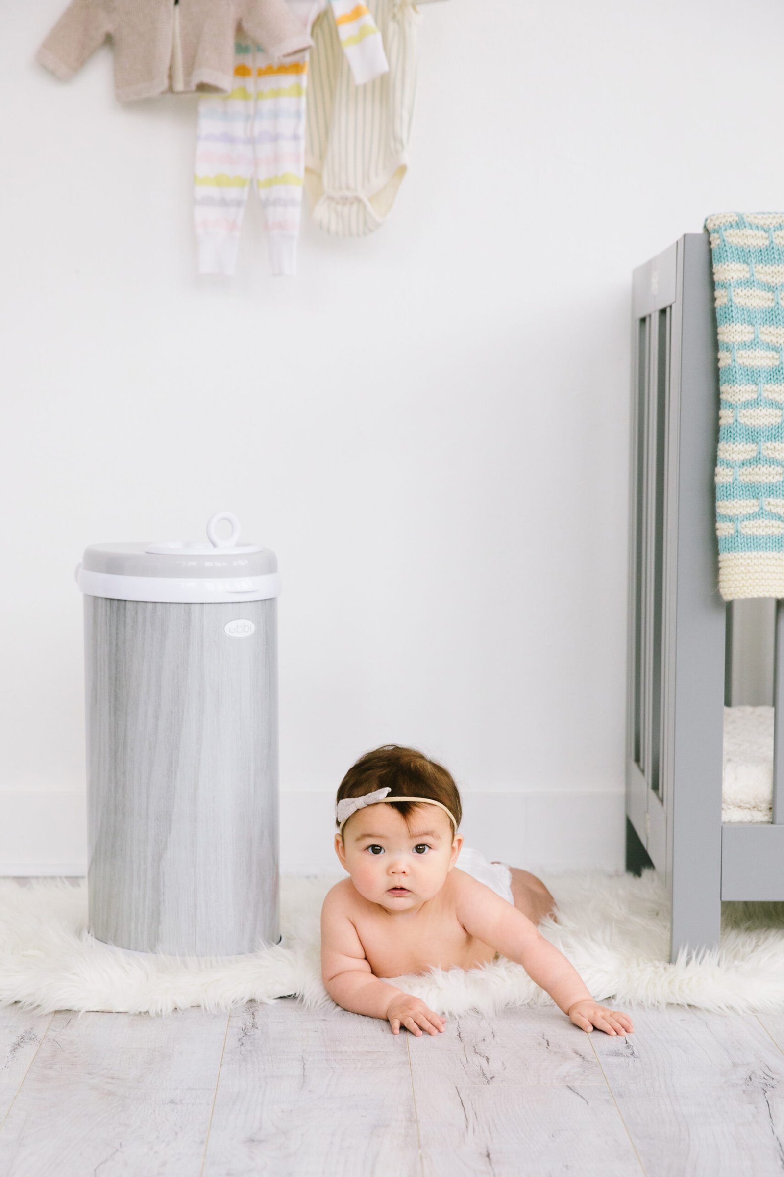 Ubbi – Diaper Pail Wood Grain