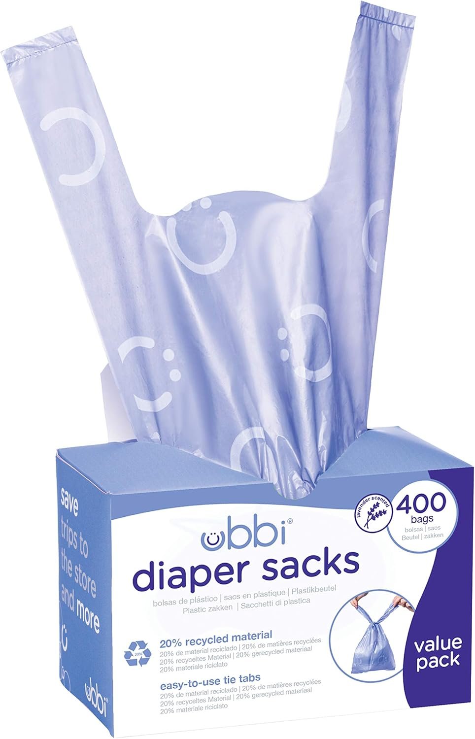 Ubbi – Diaper Sacks – 400 counts Periwinkle