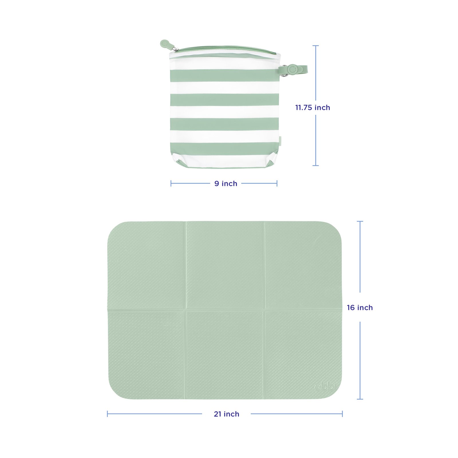 Ubbi – OTG Changing Mat Bag Sage