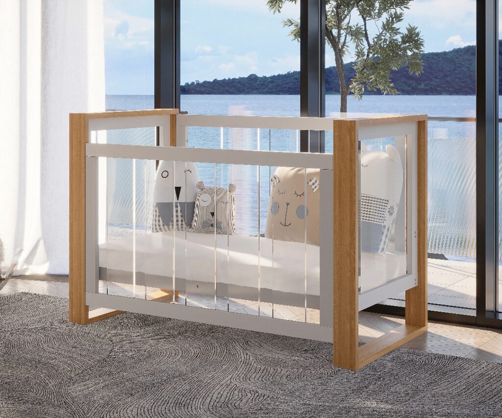 Kaylula Bella Cot - Natural/White