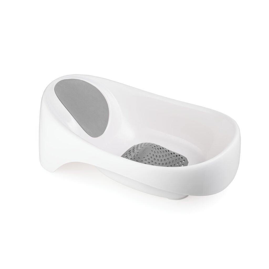 Boon Soak Baby Bath Tub with 3 Stages Support Positions for Newborn, Infants and Toddlers- Grey