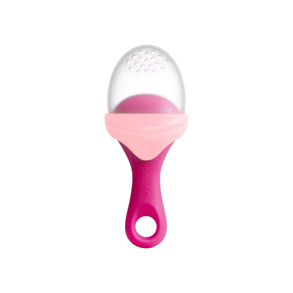 Boon -PULP Silicone Feeder -Pink/Wine
