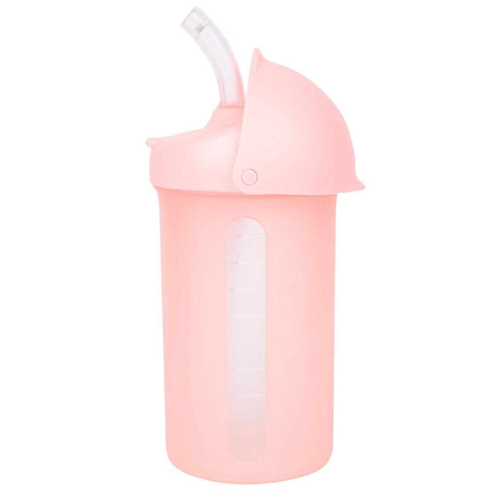 Boon -Swig Silicone Straw Bottle 10oz, Pink