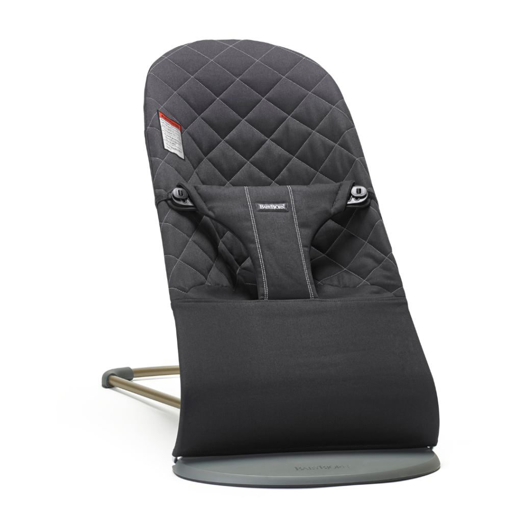 BabyBjörn Bouncer Bliss, Woven, Classic Quilt, Black