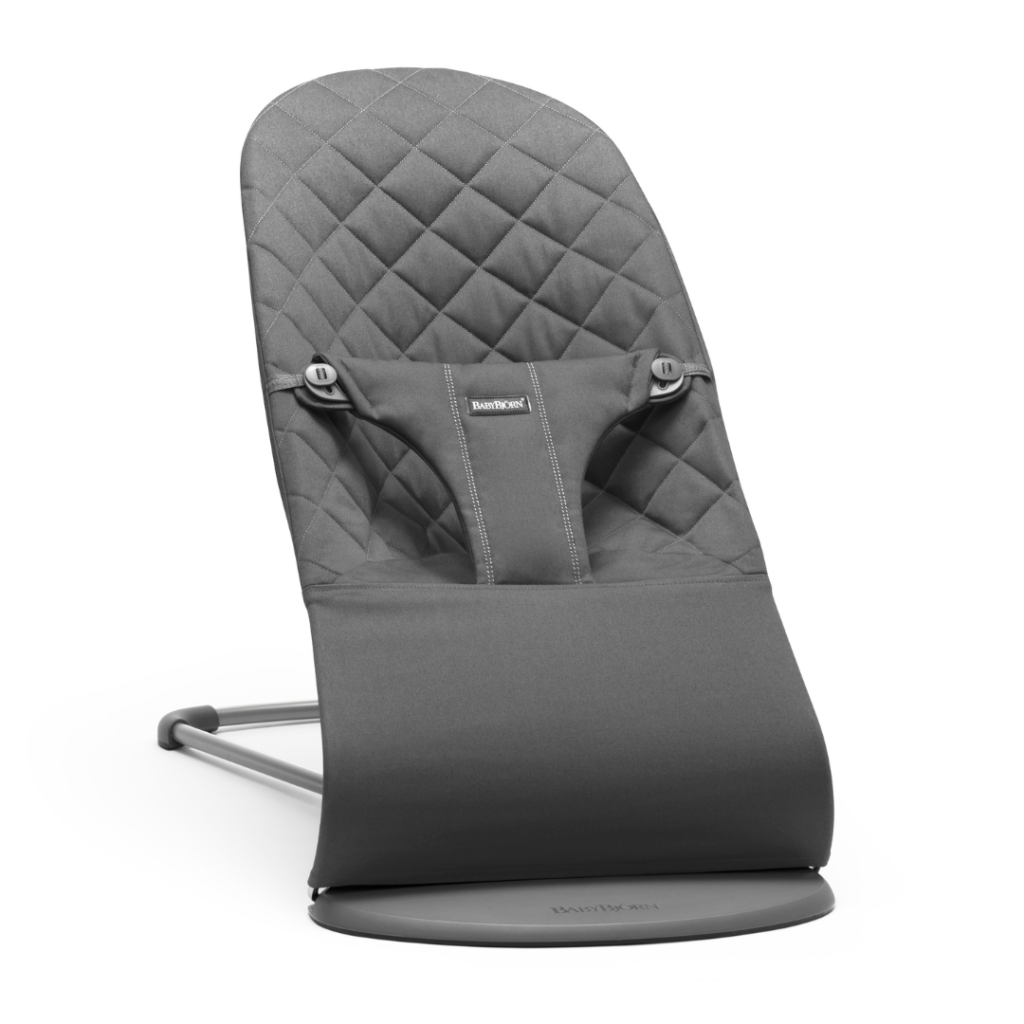 BabyBjörn Bouncer Bliss, Woven, Classic Quilt, Anthracite