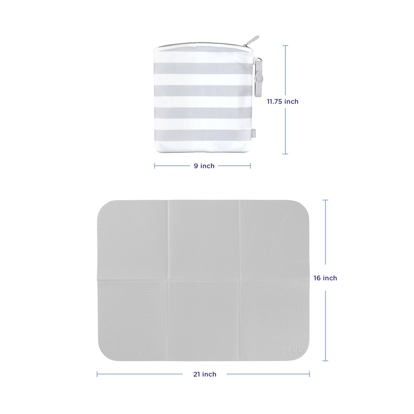 Ubbi – OTG Changing Mat Bag Gray