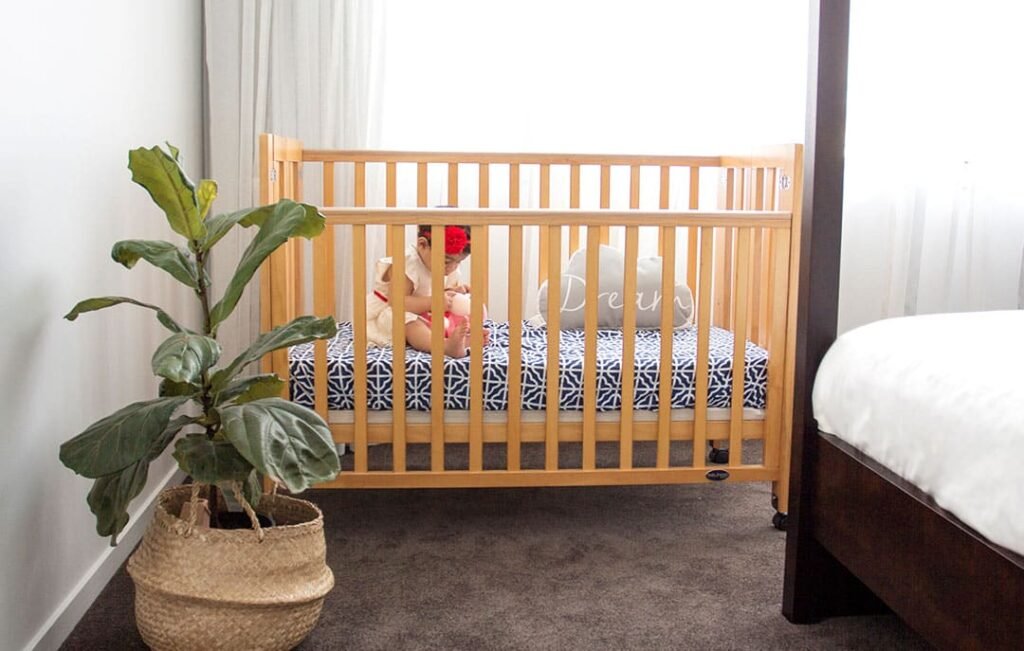Fold N Go Timber Cot - Natural