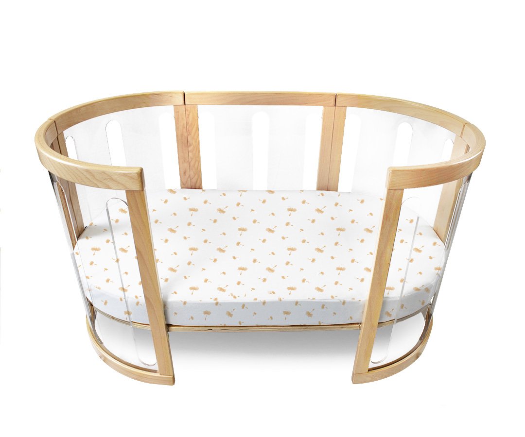 Amani Bebe Jersey Cotton Oval Fitted Sheet – Dandelion