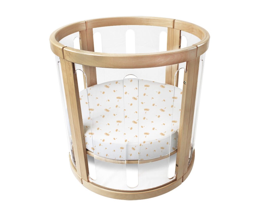 Amani Bebe Jersey Cotton Round Fitted Sheet - Dandelion