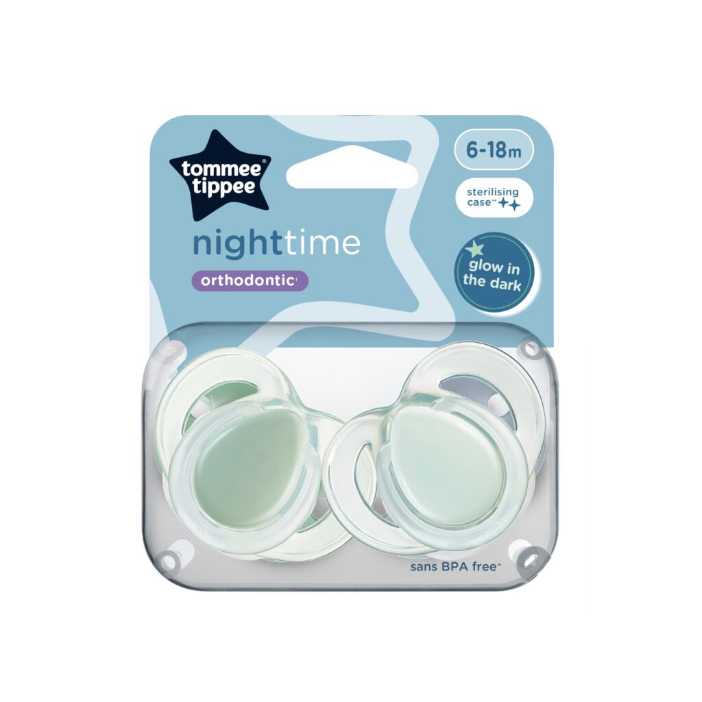 Tommee Tippee Night Time Soother, Pack of 2,  (6-18 months)  -(Mix)