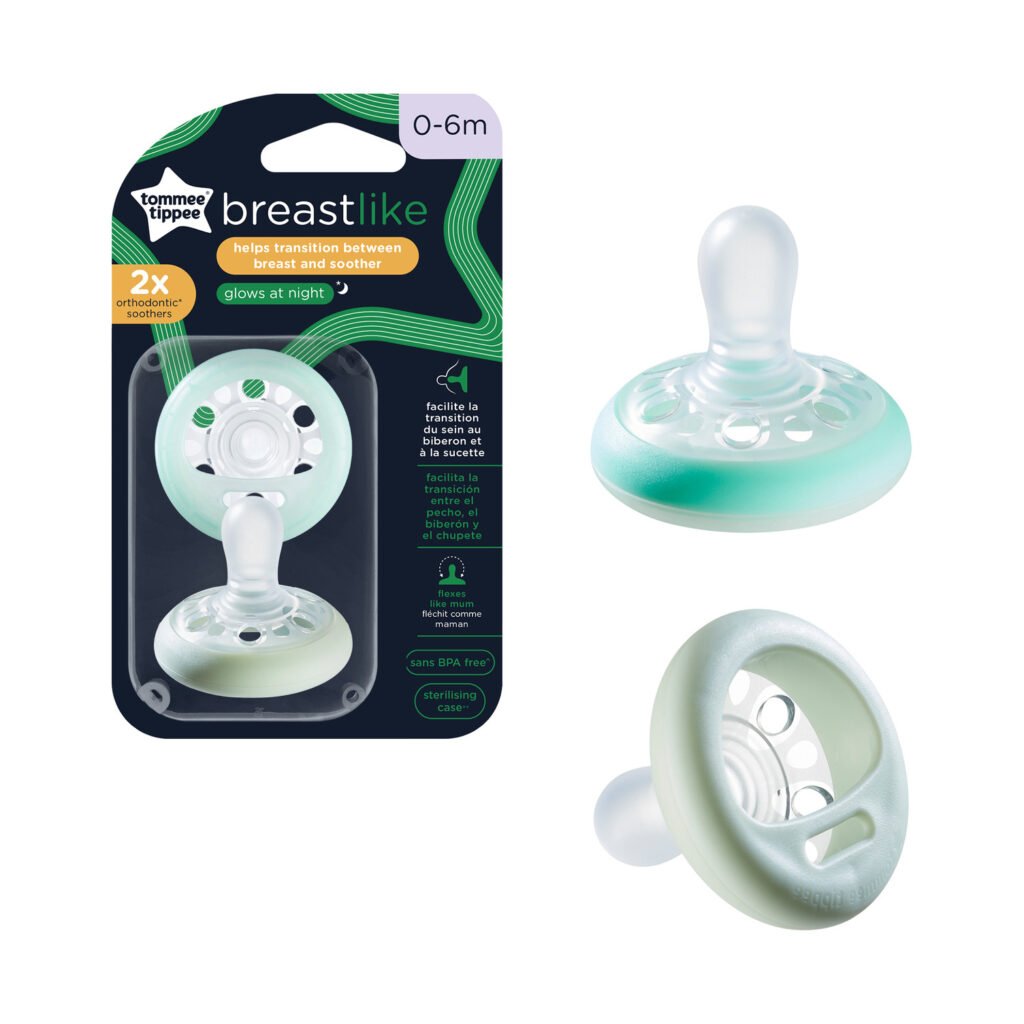 Tommee Tippee Closer To Nature Night Time Soother, Pack of 2, (0-6 months)