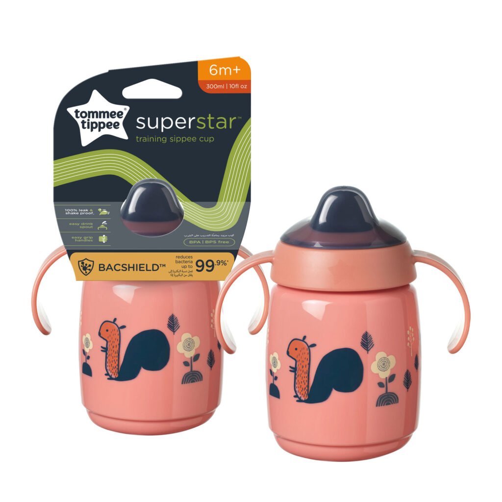 Tommee Tippee Trainer Sippee Cup│Kid's Sipper│Leak & Shake-Proof│Pink│300ml│6m+