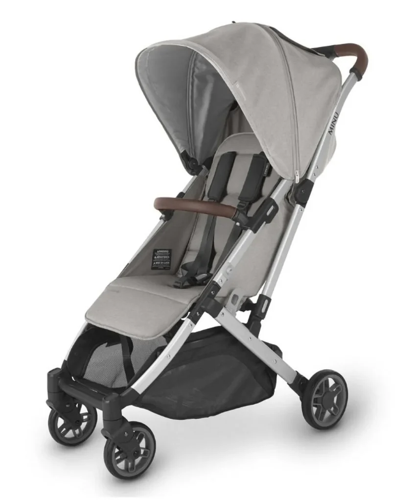 UPPABABY Minu V2 Stroller - Stella - Grey Mélange | Silver Frame | Chestnut Leather