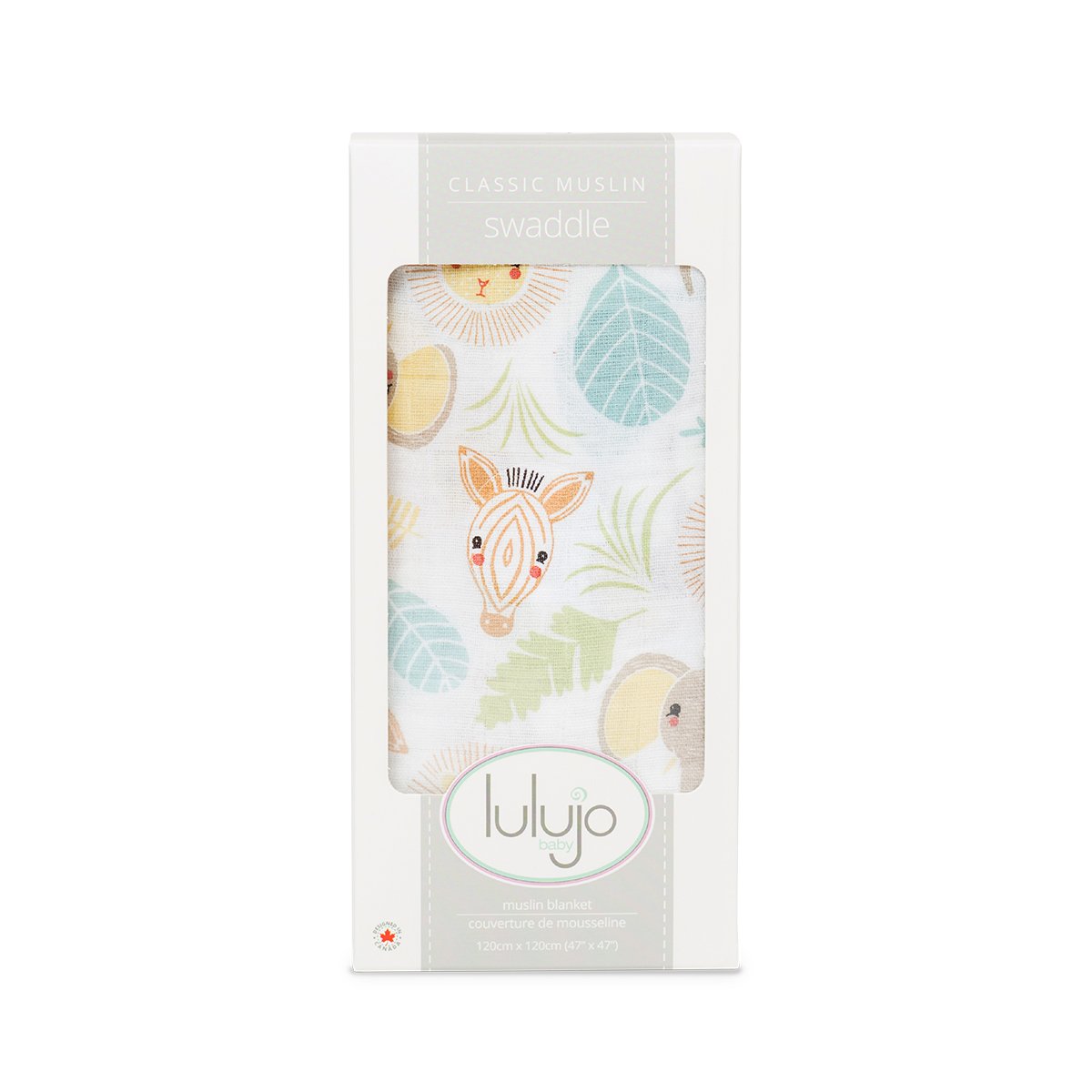 LJ095 - JungleCottonSwaddle - box