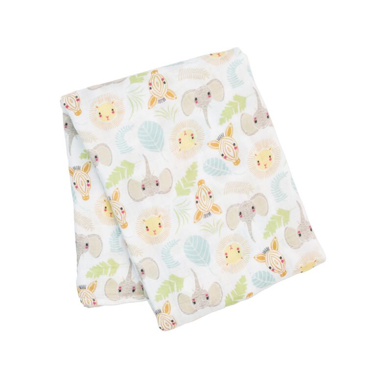 LJ095 - JungleCottonSwaddle - folded