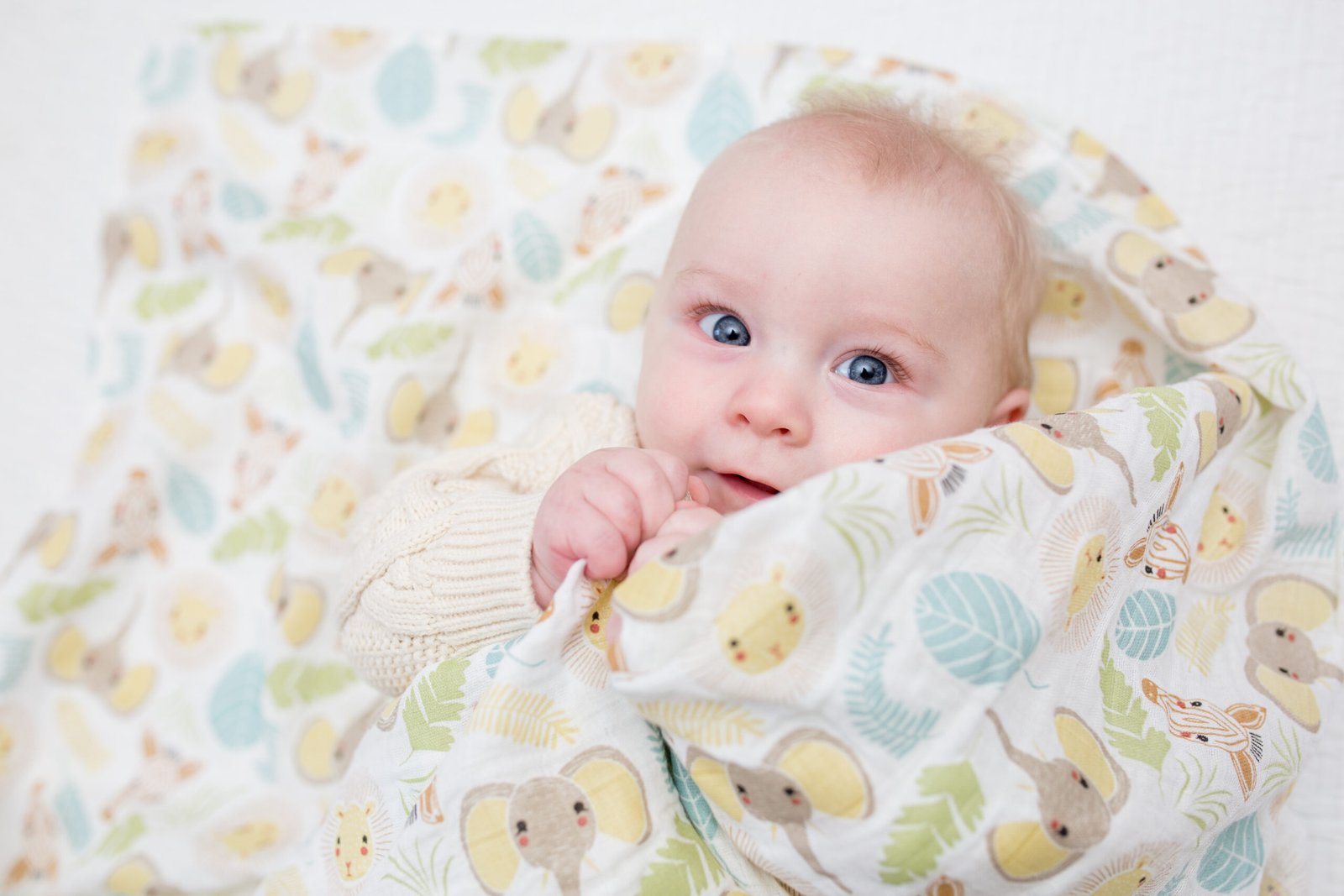 LJ095 - JungleCottonSwaddle - lifestyle 2