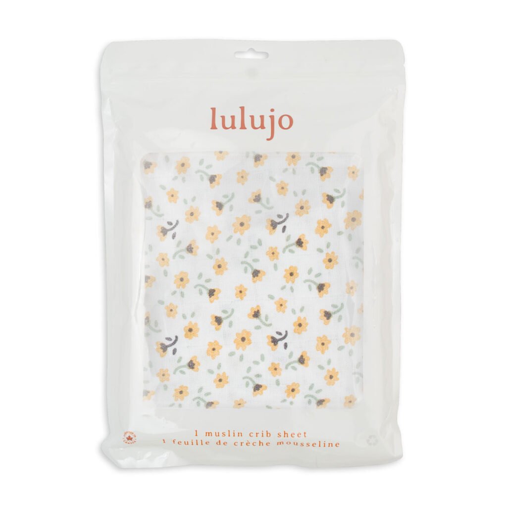 Muslin Crib Sheet (135cm x 70cm) - Vintage Floral