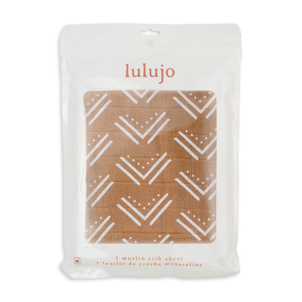 Muslin Crib Sheet (135cm x 70cm) - Mudcloth