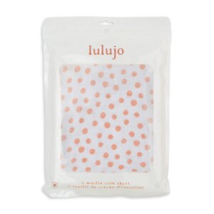 Muslin Crib Sheet (135cm x 70cm) - Dots