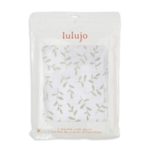 Muslin Crib Sheet (135cm x 70cm) - Greenery