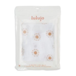 Muslin Crib Sheet (135cm x 70cm) - Suns