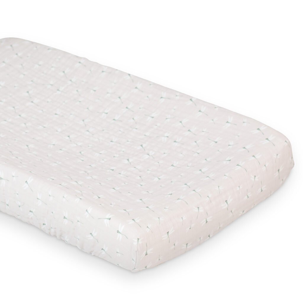 Muslin Change Pad Cover (80cm x 40cm) - Dragonfly