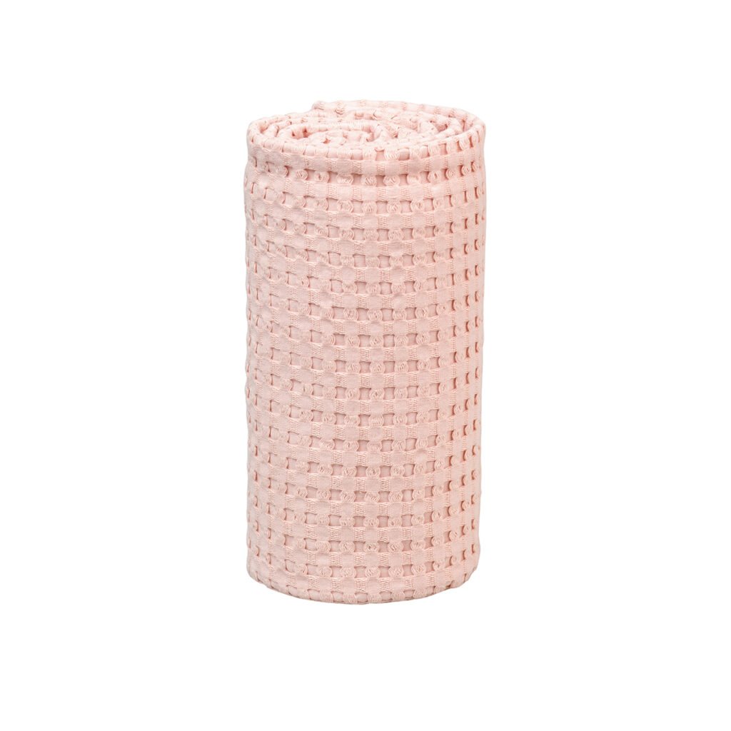 Waffle Blanket (100cm x 80cm) - Ballet Slipper